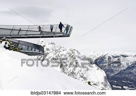 "AlpspiX viewing platform in winter with a panoramic mountain views, Garmisch-Partenkirchen, Upper Bavaria, Bavaria, Germany, Europe" View Large Photo Image Picture - "AlpspiX viewing platform in winter with a panoramic mountain views, Garmisch-Partenkirchen, Upper Bavaria, Bavaria, Germany, Europe". Fotosearch