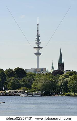 "Alster river steamer on the Aussenalster or Outer Alster Lake, television tower, Hamburg, Hamburg, Germany, Europe" View Large Photo Image Stock Image - "Alster river steamer on the Aussenalster or Outer Alster Lake, television tower, Hamburg, Hamburg, Germany, Europe". Fotosearch