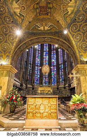 "Altar and Choir Hall, Aachen Cathedral, Unesco World Heritage Site, North Rhine-Westphalia, Germany, Europe" View Large Photo Image Stock Photo - "Altar and Choir Hall, Aachen Cathedral, Unesco World Heritage Site, North Rhine-Westphalia, Germany, Europe". Fotosearch