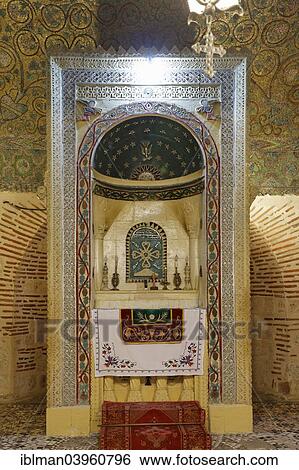 Stock Photograph - "Altar in the main church, Mor Gabriel Monastery, in Midyat, Mardin, Tur Abdin, Southeastern Anatolia Region, Anatolia Province, Turkey, Asia". Fotosearch