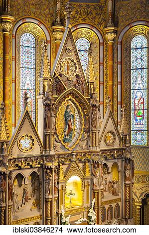 "Altar of Matthias Church, Budapest, Hungary, Europe" View Large Photo Image Picture - "Altar of Matthias Church, Budapest, Hungary, Europe". Fotosearch