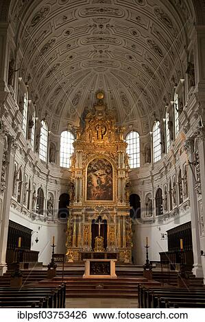 "Altar of the Catholic Jesuit Church of St. Michael, Munich, Upper Bavaria, Bavaria, Germany, Europe" View Large Photo Image Stock Photograph - "Altar of the Catholic Jesuit Church of St. Michael, Munich, Upper Bavaria, Bavaria, Germany, Europe". Fotosearch