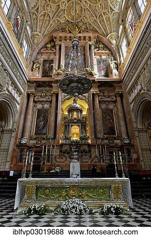 "Altar of the Mezquita, Mosque? ÇôCathedral of Cordoba, Cathedral of Our Lady of the Conception, Cordoba, Cordoba province, Andalusia, Spain, Europe" View Large Photo Image Stock Photo - "Altar of the Mezquita, Mosque? ÇôCathedral of Cordoba, Cathedral of Our Lady of the Conception, Cordoba, Cordoba province, Andalusia, Spain, Europe". Fotosearch