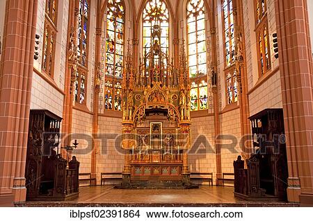 "Altar of the neo-Gothic Catholic Parish Church of St. Peter, Unterbilk, Duesseldorf, North Rhine-Westphalia, Germany, Europe" View Large Photo Image Picture - "Altar of the neo-Gothic Catholic Parish Church of St. Peter, Unterbilk, Duesseldorf, North Rhine-Westphalia, Germany, Europe". Fotosearch