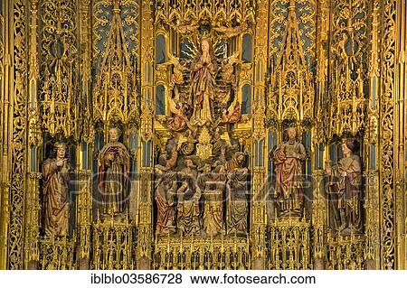 "Altar, Old Cathedral, Se Velha, Coimbra, Centro Region, Portugal, Europe" View Large Photo Image Stock Photo - "Altar, Old Cathedral, Se Velha, Coimbra, Centro Region, Portugal, Europe". Fotosearch