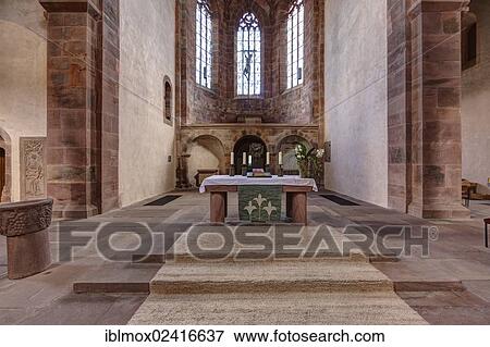 Altar, Romanesque monastery church of Alpirsbach Abbey, former Benedictine monastery, Alpirsbach, Baden-Wuerttemberg, Germany, Europe View Large Photo Image Stock Photo - Altar, Romanesque monastery church of Alpirsbach Abbey, former Benedictine monastery, Alpirsbach, Baden-Wuerttemberg, Germany, Europe. Fotosearch