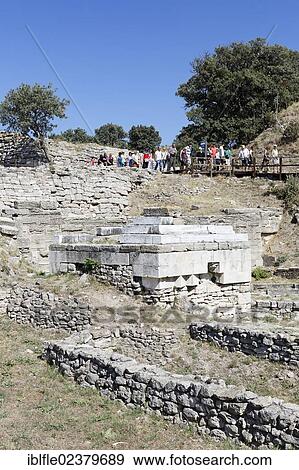 "Altar space in the archaeological site of Troy, Truva, Canakkale, Marmara, Turkey, Asia" View Large Photo Image Stock Photo - "Altar space in the archaeological site of Troy, Truva, Canakkale, Marmara, Turkey, Asia". Fotosearch