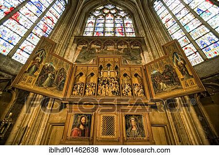 "Altarpiece, triptych, Sint Salvatorskathedraal, St. Salvator in Bruges, West Flanders, Belgium, Europe" View Large Photo Image Stock Photo - "Altarpiece, triptych, Sint Salvatorskathedraal, St. Salvator in Bruges, West Flanders, Belgium, Europe". Fotosearch