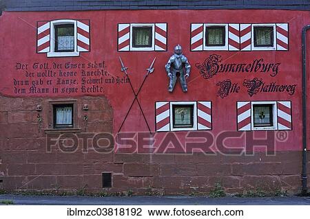 "Alte Plattnerey Hummelburg armor smithy, facade with armor, halberds and saying, Hummeltal-Creez, Upper Franconia, Bavaria, Germany, Europe" View Large Photo Image Stock Image - "Alte Plattnerey Hummelburg armor smithy, facade with armor, halberds and saying, Hummeltal-Creez, Upper Franconia, Bavaria, Germany, Europe". Fotosearch
