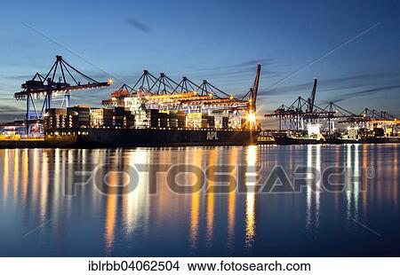 "Altenwerder container terminal in the Port of Hamburg, Southern Elbe, Hamburg, Germany, Europe" View Large Photo Image Picture - "Altenwerder container terminal in the Port of Hamburg, Southern Elbe, Hamburg, Germany, Europe". Fotosearch