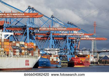 "Altenwerder container terminal in the Port of Hamburg, Southern Elbe, Hamburg, Germany, Europe" View Large Photo Image Stock Image - "Altenwerder container terminal in the Port of Hamburg, Southern Elbe, Hamburg, Germany, Europe". Fotosearch