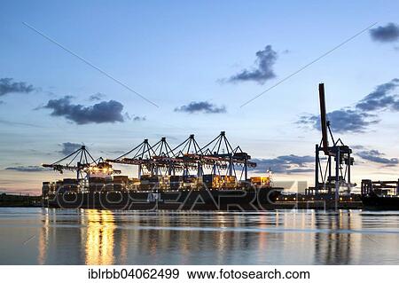"Altenwerder container terminal in the Port of Hamburg, Southern Elbe, Hamburg, Germany, Europe" View Large Photo Image Stock Photo - "Altenwerder container terminal in the Port of Hamburg, Southern Elbe, Hamburg, Germany, Europe". Fotosearch