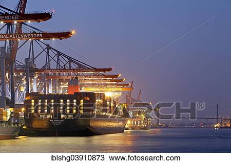 "Altenwerder Container Terminal, Port of Hamburg, Hamburg, Germany, Europe" View Large Photo Image Stock Image - "Altenwerder Container Terminal, Port of Hamburg, Hamburg, Germany, Europe". Fotosearch