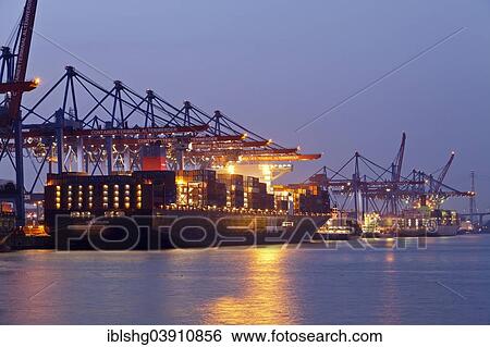 "Altenwerder Container Terminal, Port of Hamburg, Hamburg, Germany, Europe" View Large Photo Image Stock Photograph - "Altenwerder Container Terminal, Port of Hamburg, Hamburg, Germany, Europe". Fotosearch