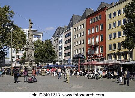 Stock Image - "Alter Markt square, Cologne, North Rhine-Westphalia, Germany, Europe, PublicGround, Europe". Fotosearch