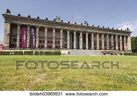 Stock Image - "Altes Museum and Lustgarten, Museum Island, Berlin, Germany, Europe". Fotosearch