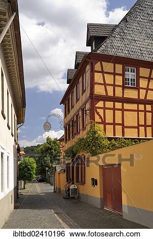 "Altes Zollhaus, old customs house of the Electors of Trier, tavern alongside the Lahn River, Upper Middle Rhine Valley, UNESCO World Cultural Heritage Site, Lahnstein, Rhineland-Palatinate, Germany, Europe" View Large Photo Image Stock Photograph - "Altes Zollhaus, old customs house of the Electors of Trier, tavern alongside the Lahn River, Upper Middle Rhine Valley, UNESCO World Cultural Heritage Site, Lahnstein, Rhineland-Palatinate, Germany, Europe". Fotosearch