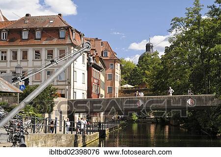 "Am Kranen street, Untere Bruecke bridge, Bamberg, Bavaria, Germany, Europe" View Large Photo Image Stock Photograph - "Am Kranen street, Untere Bruecke bridge, Bamberg, Bavaria, Germany, Europe". Fotosearch