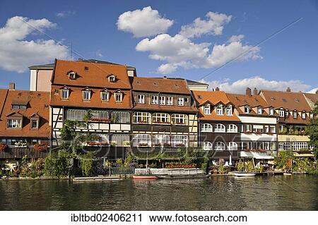 Stock Image - "Am Leintritt, UNESCO World Heritage Site, Bamberg, Bavaria, Germany, Europe". Fotosearch