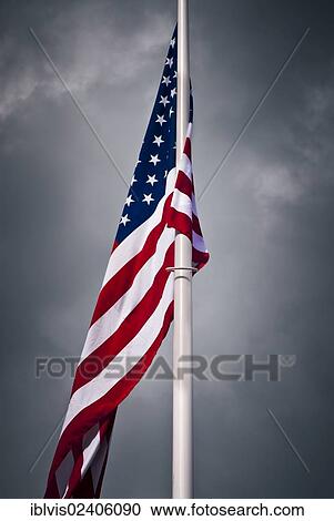 American flag and storm clouds View Large Photo Image Stock Image - American flag and storm clouds. Fotosearch