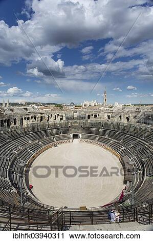 Stock Image - "Amphitheatre, Nimes, Languedoc-Roussillon, France, Europe". Fotosearch