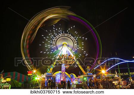 "Amusement ride """"High Energy"""" at night, Oktoberfest, Munich, Upper Bavaria, Bavaria, Germany, Europe" View Large Photo Image Stock Photography - "Amusement ride """"High Energy"""" at night, Oktoberfest, Munich, Upper Bavaria, Bavaria, Germany, Europe". Fotosearch