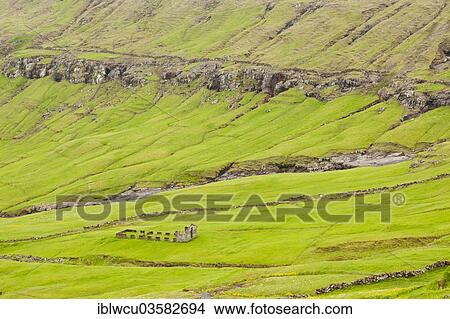 "An abandoned farm amidst lush green pastures, near Torshavn, Faroe Islands, Denmark, Europe" View Large Photo Image Picture - "An abandoned farm amidst lush green pastures, near Torshavn, Faroe Islands, Denmark, Europe". Fotosearch