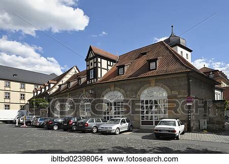 Picture - "An der Universitaet street, Heumarkt square, Bamberg, Bavaria, Germany, Europe". Fotosearch