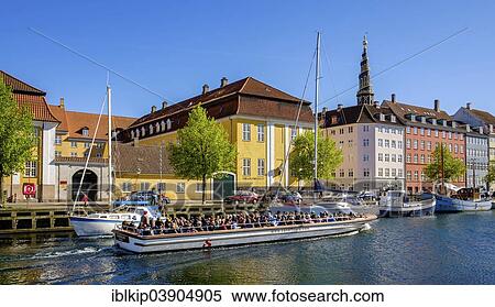 "An excursion boat in Christianhavns Canal, Christianshavn, Copenhagen, Denmark, Europe" View Large Photo Image Stock Photography - "An excursion boat in Christianhavns Canal, Christianshavn, Copenhagen, Denmark, Europe". Fotosearch