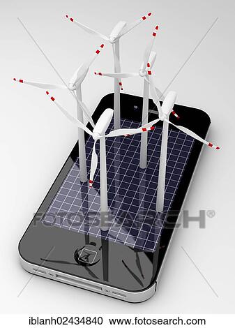 An IPhone with wind turbines View Large Photo Image Stock Image - An IPhone with wind turbines. Fotosearch