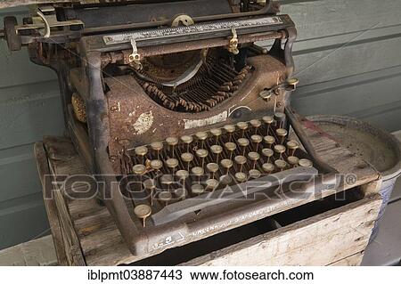 Stock Image - "An old rusted Underwood manual typewriter, Quebec, Canada, North America". Fotosearch