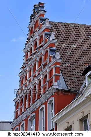 "An ornamental Renaissance gable built in the 16th century, Knopfstrasse street, Greifswald, Mecklenburg-Western Pomerania, Germany, Europe" View Large Photo Image Stock Image - "An ornamental Renaissance gable built in the 16th century, Knopfstrasse street, Greifswald, Mecklenburg-Western Pomerania, Germany, Europe". Fotosearch