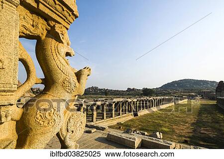 Stock Photography - "An unnamed Shiva temple, ruined city of Vijayanagara, UNESCO World Heritage Site, Hampi, Karnataka, India, Asia". Fotosearch