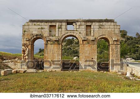 "Ancient city of Patara, triumphal arch of Mettius Modestus, Patara, Gelemis, Mediterranean Region, Turkey, Asia" View Large Photo Image Stock Image - "Ancient city of Patara, triumphal arch of Mettius Modestus, Patara, Gelemis, Mediterranean Region, Turkey, Asia". Fotosearch