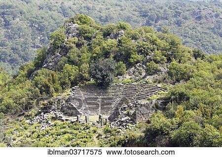 "Ancient city of Pinara, amphitheatre, Xanthos Valley, Pinara, Provinz Mugla, Aegaisregion, Turkei, Mugla Province, Aegean region, Turkey, Asia" View Large Photo Image Stock Photography - "Ancient city of Pinara, amphitheatre, Xanthos Valley, Pinara, Provinz Mugla, Aegaisregion, Turkei, Mugla Province, Aegean region, Turkey, Asia". Fotosearch