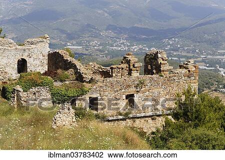 Stock Image - "Ancient city of Syedra, Alanya, Antalya Province, Mediterranean, Turkey, Asia". Fotosearch