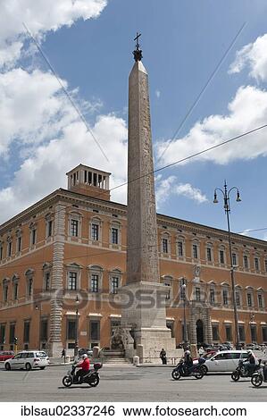 "Ancient Egyptian obelisk, Piazza San Giovanni in Laterano in front of the Lateran Palace, the oldest and largest obelisk in Rome, Rome, Lazio, Italy, Southern Europe, Europe" View Large Photo Image Stock Photograph - "Ancient Egyptian obelisk, Piazza San Giovanni in Laterano in front of the Lateran Palace, the oldest and largest obelisk in Rome, Rome, Lazio, Italy, Southern Europe, Europe". Fotosearch