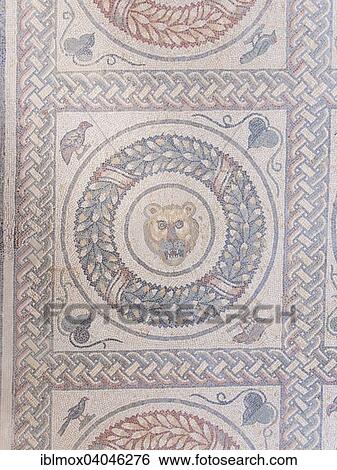 "Ancient Roman mosaic, lion's head, Villa Romana del Casale, UNESCO World Heritage Site, near Piazza Armerina, Province of Enna, Sicily, Italy, Europe" View Large Photo Image Stock Photograph - "Ancient Roman mosaic, lion's head, Villa Romana del Casale, UNESCO World Heritage Site, near Piazza Armerina, Province of Enna, Sicily, Italy, Europe". Fotosearch