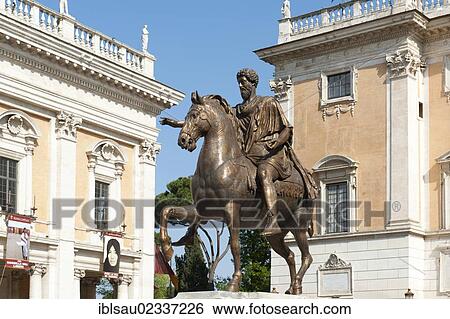 "Ancient Rome, copy of the equestrian statue of Emperor Marcus Aurelius, Capitol hill, Capitol Square, ancient Rome, Lazio, Italy, Southern Europe, Europe" View Large Photo Image Stock Photograph - "Ancient Rome, copy of the equestrian statue of Emperor Marcus Aurelius, Capitol hill, Capitol Square, ancient Rome, Lazio, Italy, Southern Europe, Europe". Fotosearch