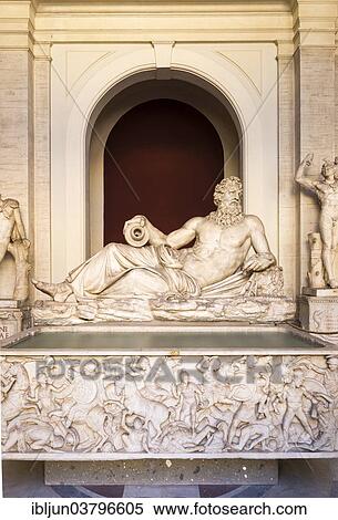 "Ancient sculpture, the river god Tigris lying on a sarcophagus with a relief of Amazons fighting, Cortile Ottagono, Museo Pio-Clementino, Vatican Museums, Vatican City, Vatican, Rome, Lazio, Italy, Europe" View Large Photo Image Stock Photography - "Ancient sculpture, the river god Tigris lying on a sarcophagus with a relief of Amazons fighting, Cortile Ottagono, Museo Pio-Clementino, Vatican Museums, Vatican City, Vatican, Rome, Lazio, Italy, Europe". Fotosearch