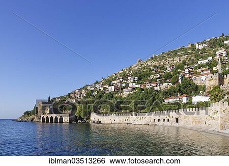 "Ancient Seljuk shipyard, Tershane, Tophane, Alanya, Turkish Riviera, Province of Antalya, Mediterranean Region, Turkey, Asia" View Large Photo Image Stock Photograph - "Ancient Seljuk shipyard, Tershane, Tophane, Alanya, Turkish Riviera, Province of Antalya, Mediterranean Region, Turkey, Asia". Fotosearch