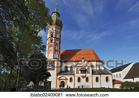 Stock Image - "Andechs Pilgrimage Church, Andechs Abbey, Bavaria, Germany, Europe". Fotosearch