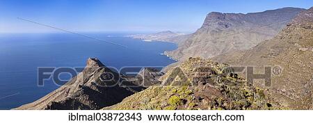 "Anden Verde, west coast with Puerto de las Nieves and Mt Faneque, Gran Canaria, Canary Islands, Spain, Europe" View Large Photo Image Stock Image - "Anden Verde, west coast with Puerto de las Nieves and Mt Faneque, Gran Canaria, Canary Islands, Spain, Europe". Fotosearch