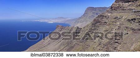 "Anden Verde, west coast with Puerto de las Nieves and Mt Faneque, Gran Canaria, Canary Islands, Spain, Europe" View Large Photo Image Stock Photo - "Anden Verde, west coast with Puerto de las Nieves and Mt Faneque, Gran Canaria, Canary Islands, Spain, Europe". Fotosearch