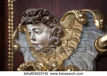 "Angel figure in the monastery church of St. Stephen and St. Vitus, Imperial Abbey of Corvey, UNESCO World Heritage Site, Hoxter, North Rhine-Westphalia, Germany, Europe" View Large Photo Image Stock Image - "Angel figure in the monastery church of St. Stephen and St. Vitus, Imperial Abbey of Corvey, UNESCO World Heritage Site, Hoxter, North Rhine-Westphalia, Germany, Europe". Fotosearch