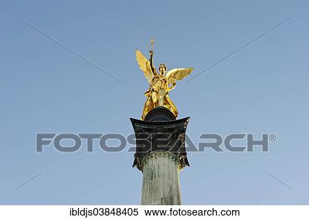 "Angel of Peace, Bogenhausen, Munich, Upper Bavaria, Bavaria, Germany, Europe" View Large Photo Image Stock Photography - "Angel of Peace, Bogenhausen, Munich, Upper Bavaria, Bavaria, Germany, Europe". Fotosearch
