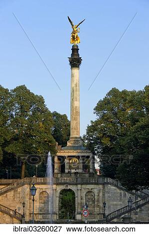 "Angel of Peace memorial, 1899 AD, Maximilian Park, Munich, Upper Bavaria, Bavaria, Germany, Europe" View Large Photo Image Stock Photo - "Angel of Peace memorial, 1899 AD, Maximilian Park, Munich, Upper Bavaria, Bavaria, Germany, Europe". Fotosearch