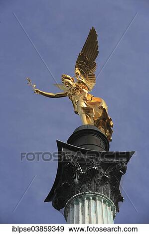 Stock Photo - "Angel of Peace, Munich, Upper Bavaria, Bavaria, Germany, Europe". Fotosearch