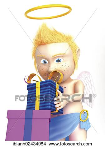 Angel stacking gifts View Large Photo Image Picture - Angel stacking gifts. Fotosearch