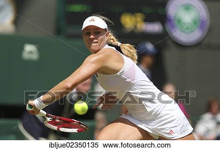 Stock Photography - "Angelique Kerber, GER, women's semi-final match, Wimbledon Championships 2012 AELTC, ITF Grand Slam Tennis Tournament, London, England, United Kingdom, Europe". Fotosearch